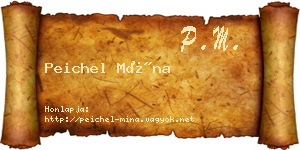 Peichel Mína névjegykártya